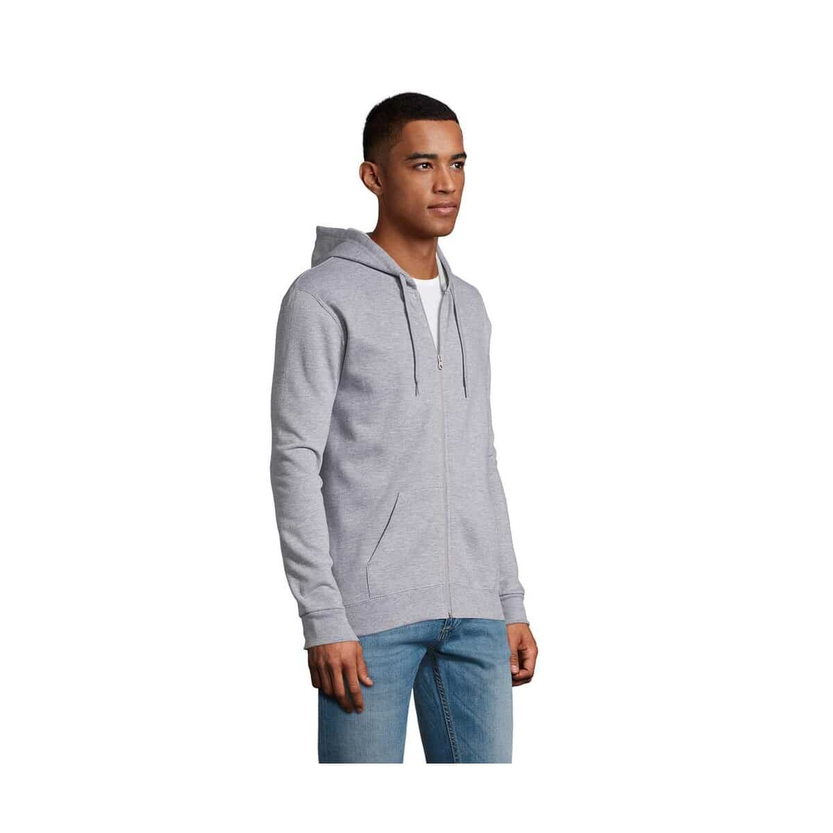 Bluzy z logo – stone uni hoodie 260g stone s01714-gy-side STONE UNI HOODIE 260g STONE s01714-gy-side