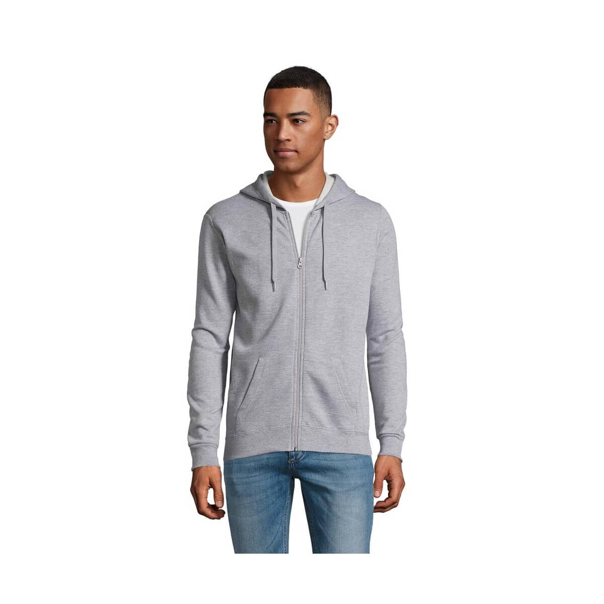 Bluzy z logo – stone uni hoodie 260g stone s01714-gy STONE UNI HOODIE 260g STONE s01714-gy