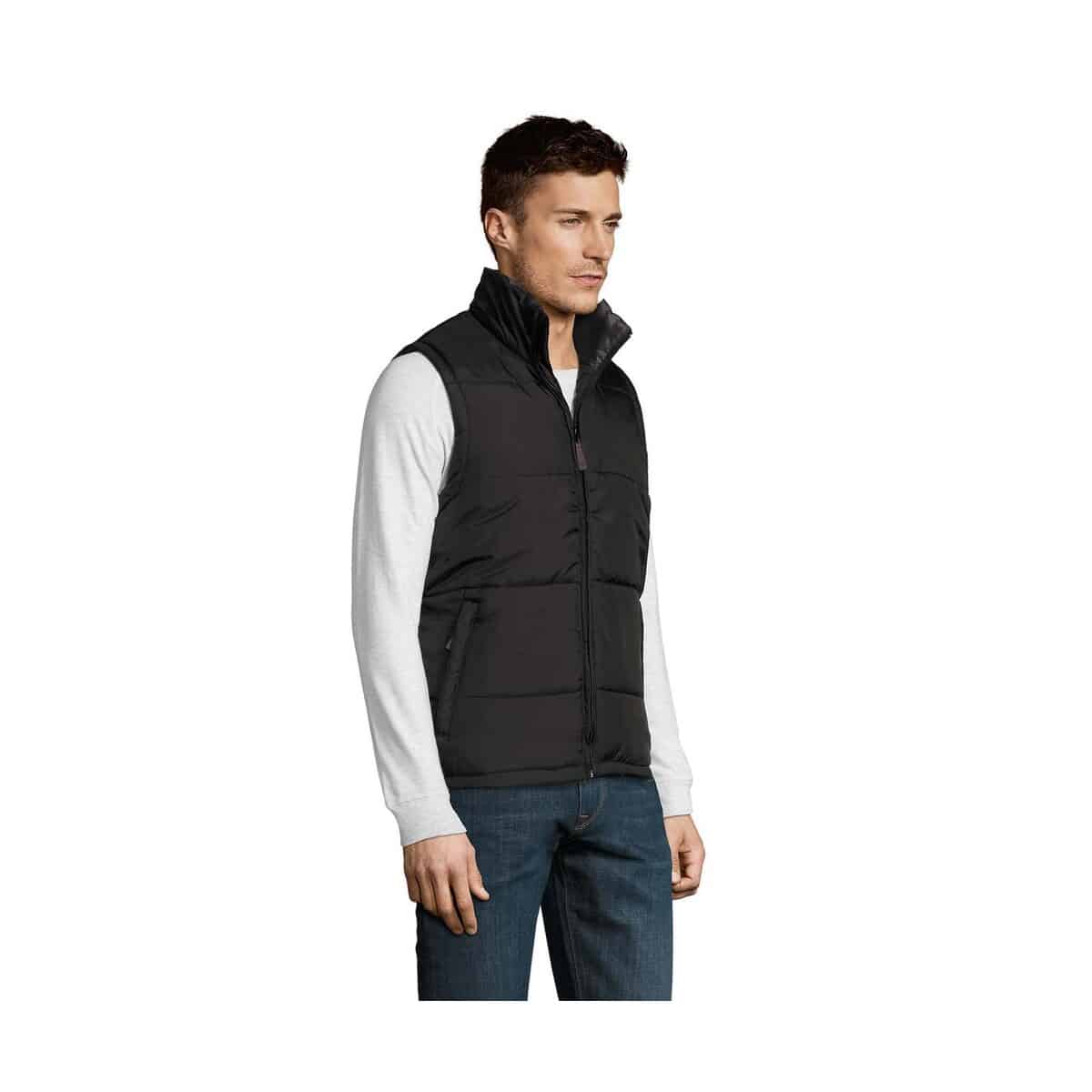 Kamizelki z logo – pikowana kamizelka warm warm s44002-bk-side Pikowana kamizelka WARM WARM s44002-bk-side