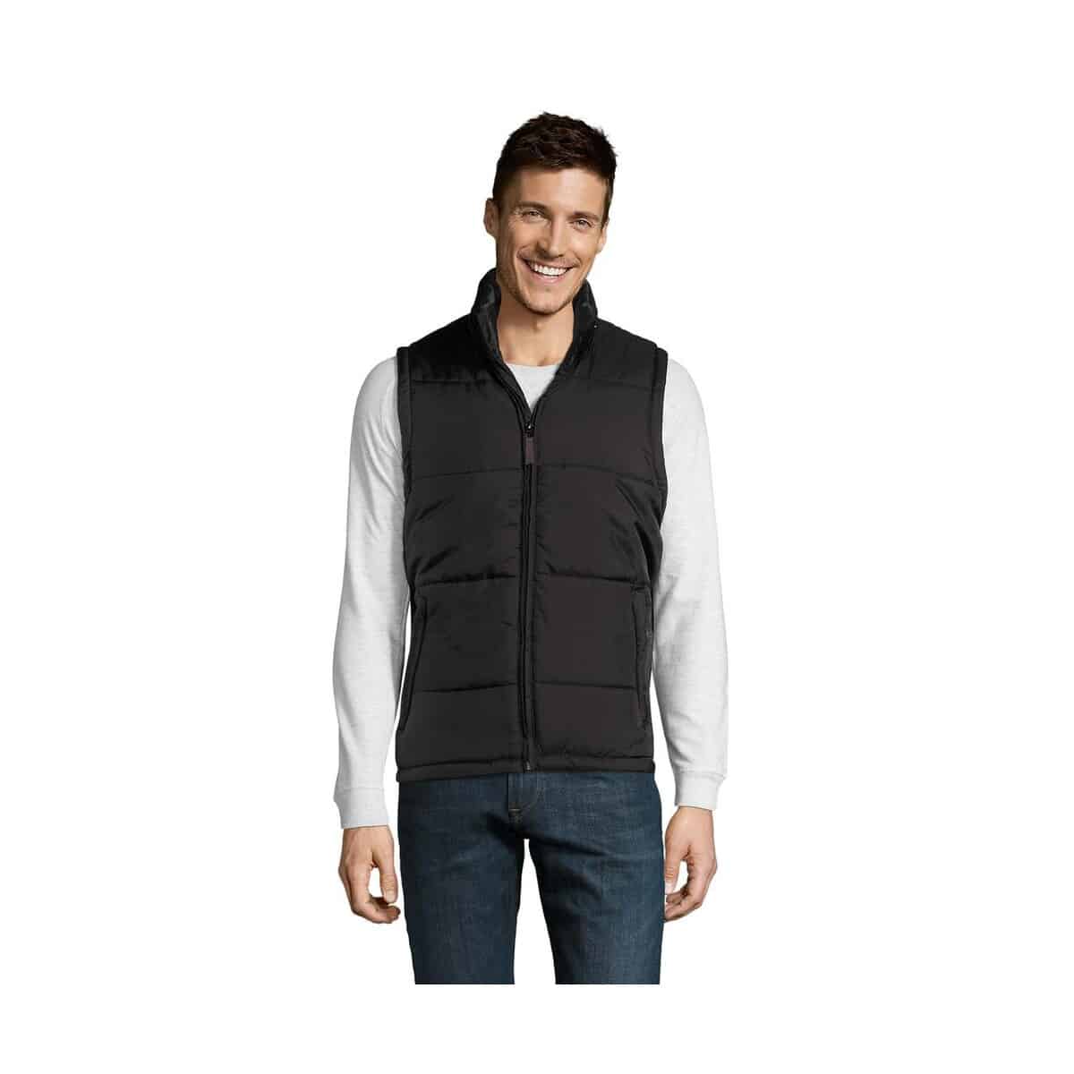 Kamizelki z logo – pikowana kamizelka warm warm s44002-bk Pikowana kamizelka WARM WARM s44002-bk
