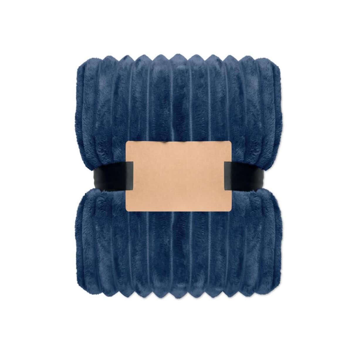 Koce z logo – polarowy koc w paski rpet nieve mo3184-04-back Polarowy koc w paski RPET NIEVE mo3184-04-back