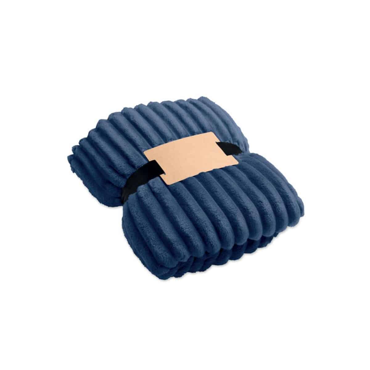 Koce z logo – polarowy koc w paski rpet nieve mo3184-04 Polarowy koc w paski RPET NIEVE mo3184-04