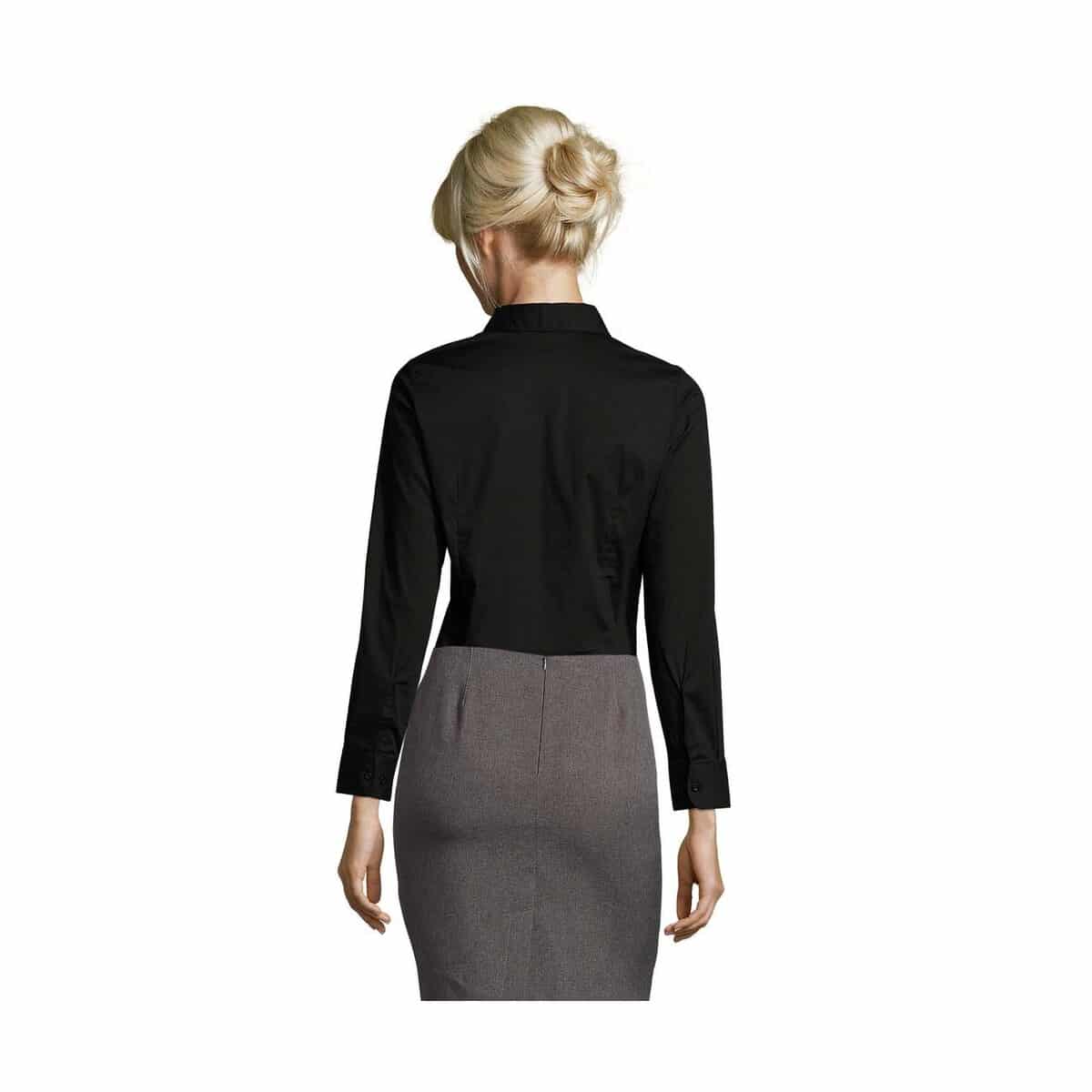 Koszule z logo – eden damska koszula 140g eden s17015-bk-back EDEN damska koszula 140g EDEN s17015-bk-back