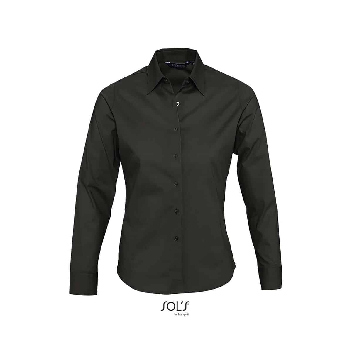 Koszule z logo – eden damska koszula 140g eden s17015-bk EDEN damska koszula 140g EDEN s17015-bk