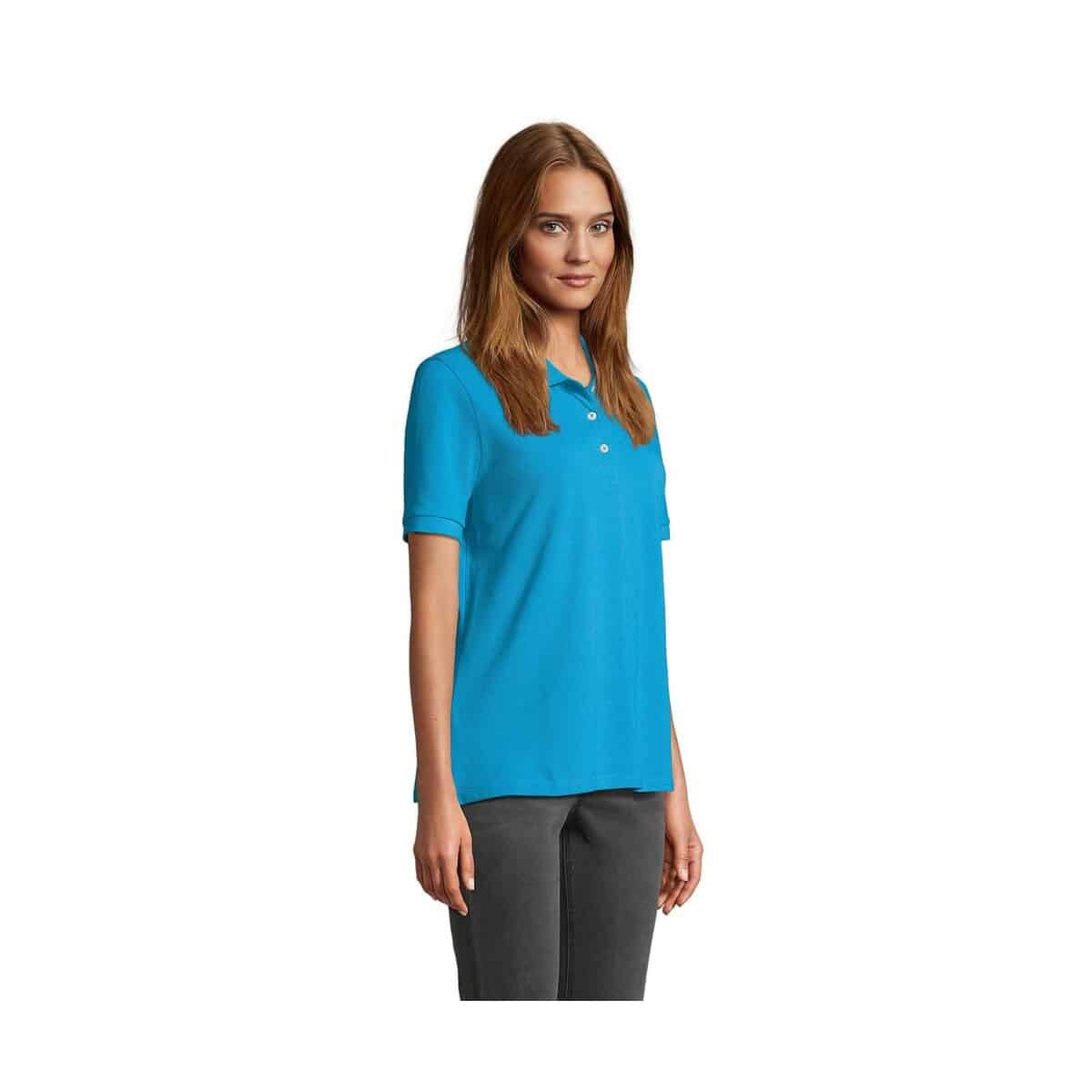 Koszulki polo z logo – pacific women polo pacific women s04440-aq-side PACIFIC WOMEN POLO PACIFIC WOMEN s04440-aq-side