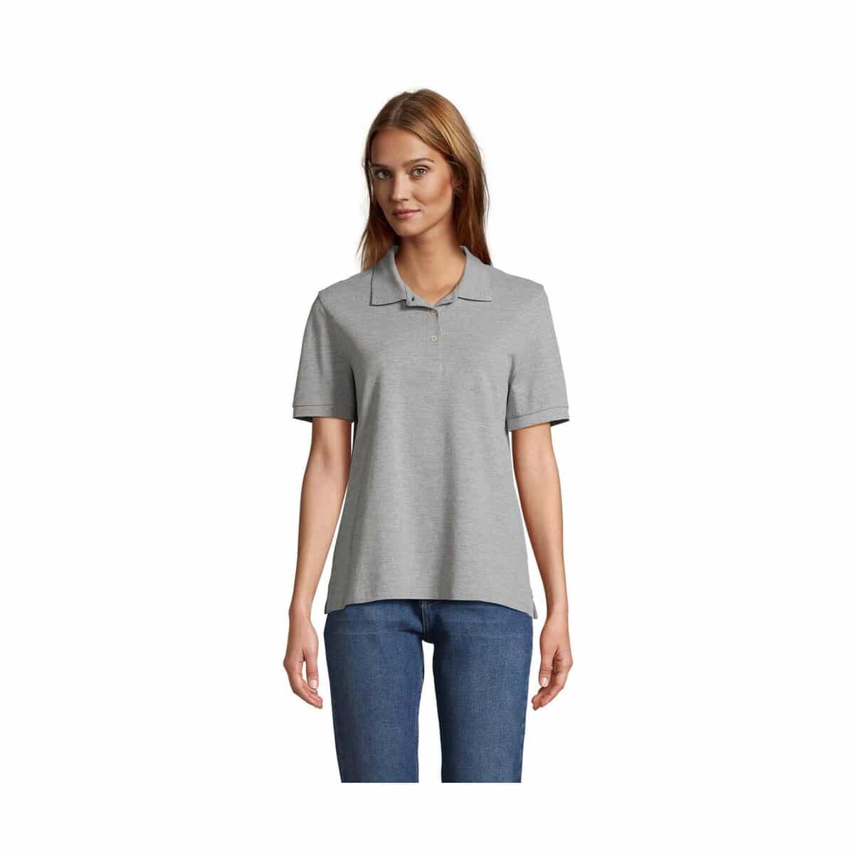 Koszulki polo z logo – pacific women polo pacific women s04440-gy PACIFIC WOMEN POLO PACIFIC WOMEN s04440-gy