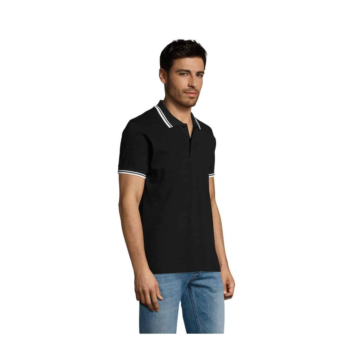 Koszulki polo z logo – pasadena męskie polo 200g pasadena men s00577-bc-side PASADENA męskie polo 200g PASADENA MEN s00577-bc-side