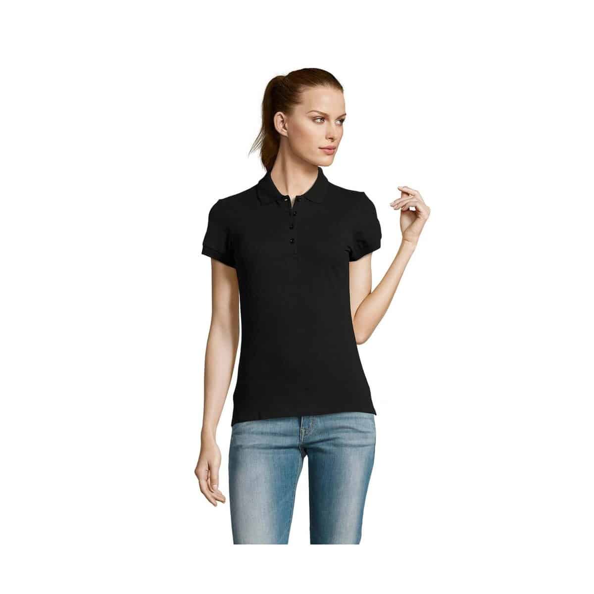 Koszulki polo z logo – passion damskie polo 170g passion s11338-bk PASSION Damskie POLO 170g PASSION s11338-bk