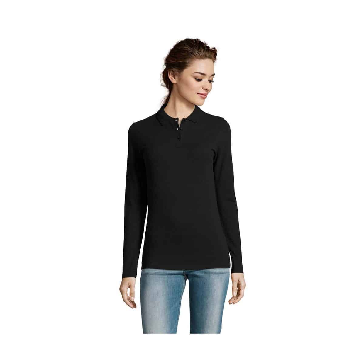 Koszulki polo z logo – perfect damskie lsl polo180 perfect lsl women s02083-bk PERFECT Damskie LSL POLO180 PERFECT LSL WOMEN s02083-bk