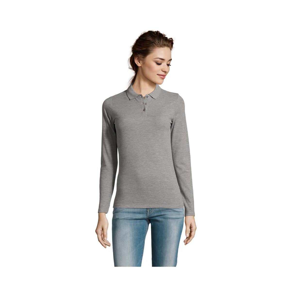 Koszulki polo z logo – perfect damskie lsl polo180 perfect lsl women s02083-gy PERFECT Damskie LSL POLO180 PERFECT LSL WOMEN s02083-gy