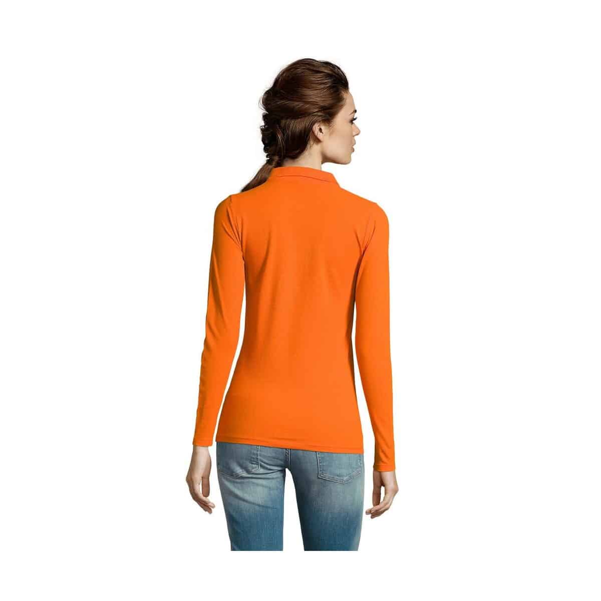 Koszulki polo z logo – perfect damskie lsl polo180 perfect lsl women s02083-or-back PERFECT Damskie LSL POLO180 PERFECT LSL WOMEN s02083-or-back