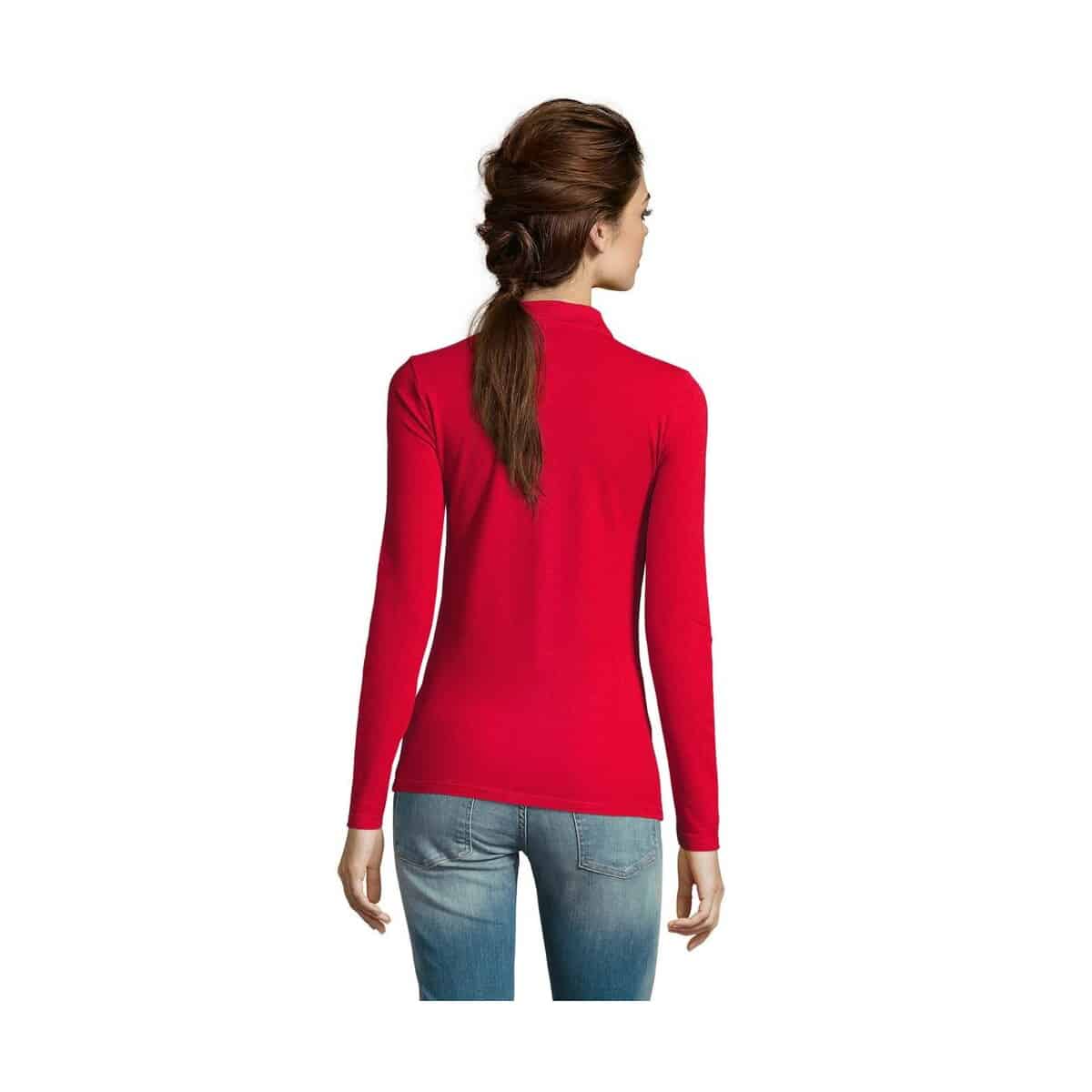 Koszulki polo z logo – perfect damskie lsl polo180 perfect lsl women s02083-rd-back PERFECT Damskie LSL POLO180 PERFECT LSL WOMEN s02083-rd-back