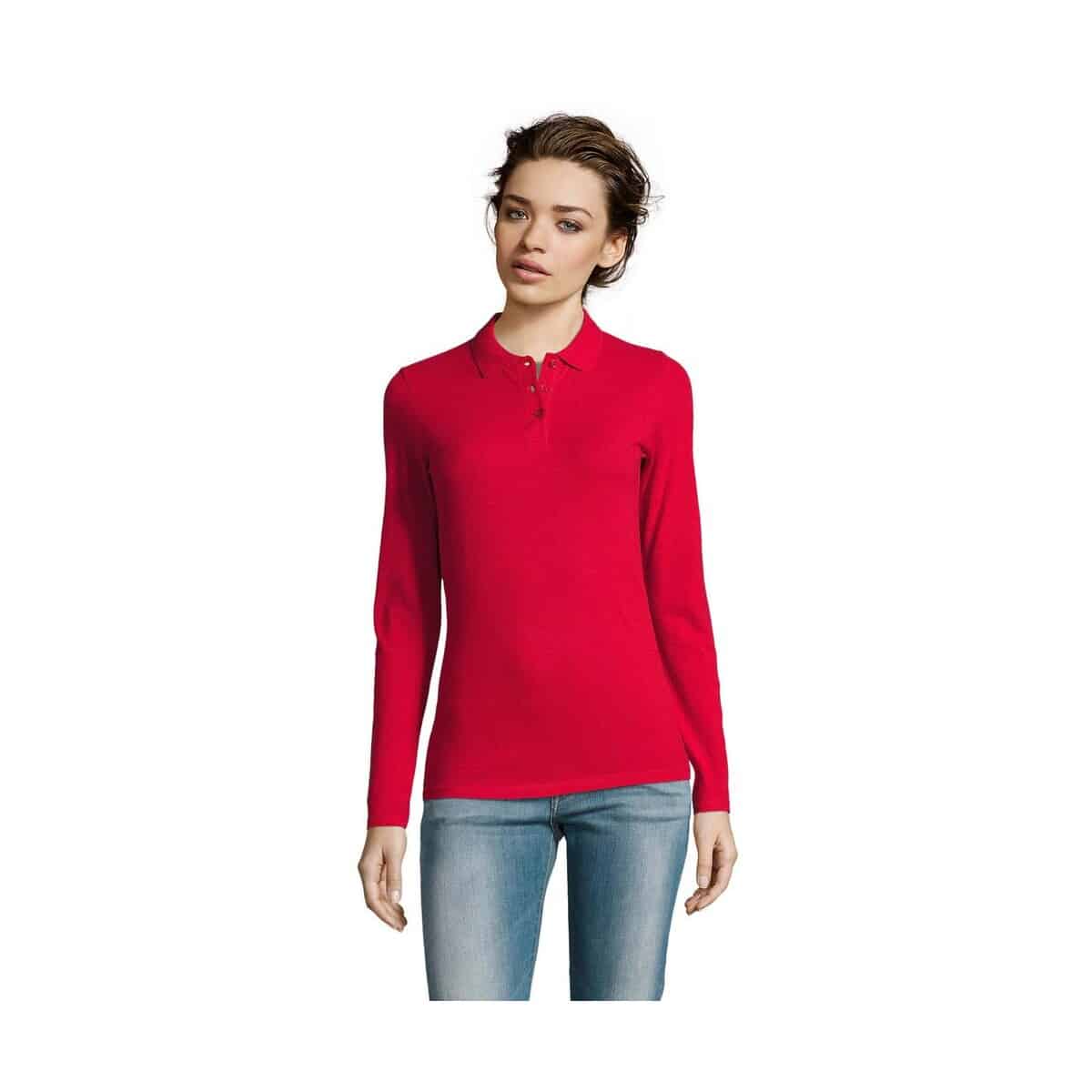 Koszulki polo z logo – perfect damskie lsl polo180 perfect lsl women s02083-rd PERFECT Damskie LSL POLO180 PERFECT LSL WOMEN s02083-rd