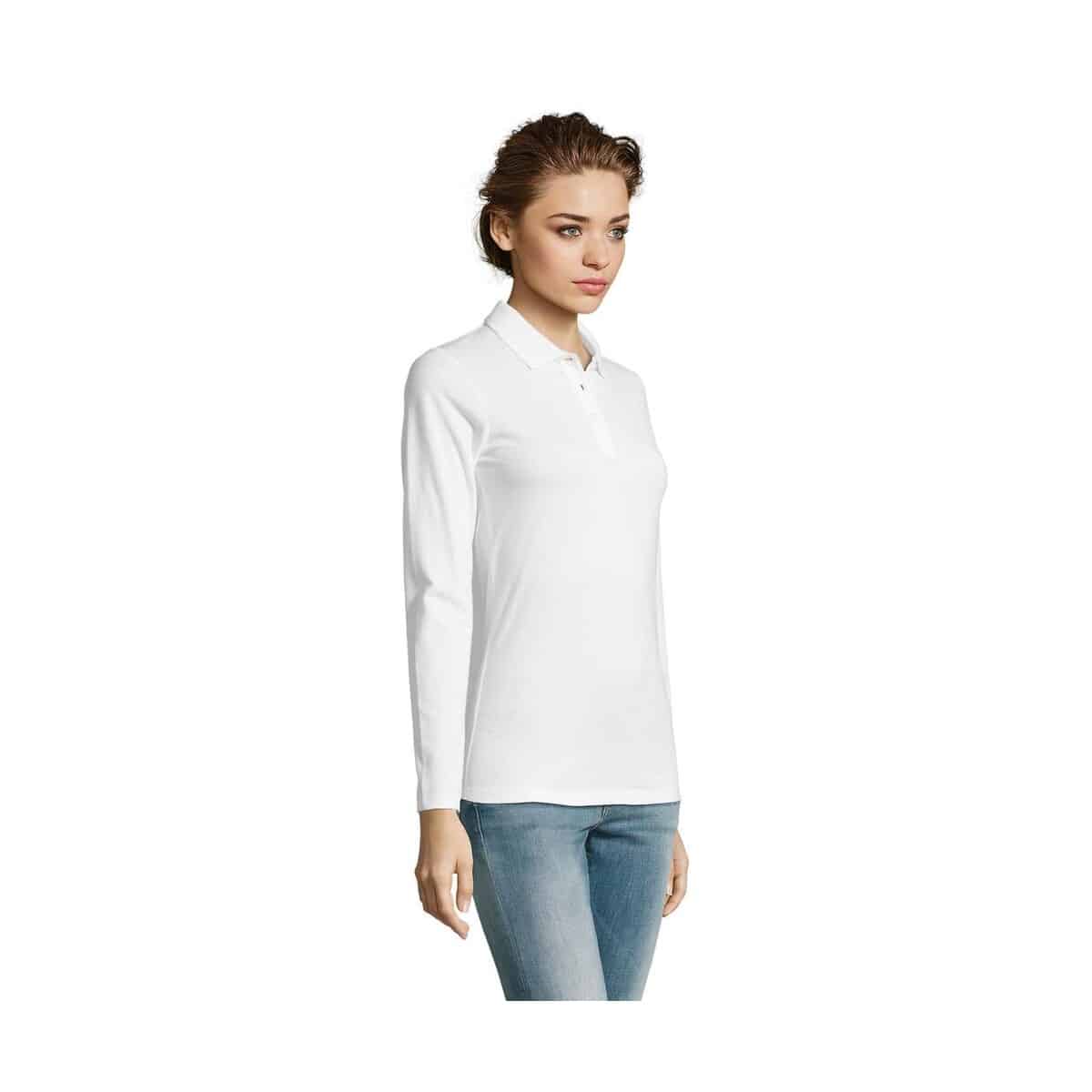 Koszulki polo z logo – perfect damskie lsl polo180 perfect lsl women s02083-wh-side PERFECT Damskie LSL POLO180 PERFECT LSL WOMEN s02083-wh-side