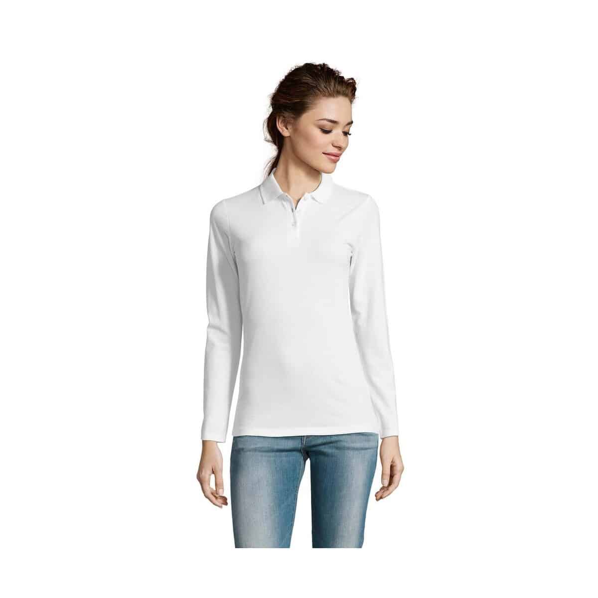 Koszulki polo z logo – perfect damskie lsl polo180 perfect lsl women s02083-wh PERFECT Damskie LSL POLO180 PERFECT LSL WOMEN s02083-wh
