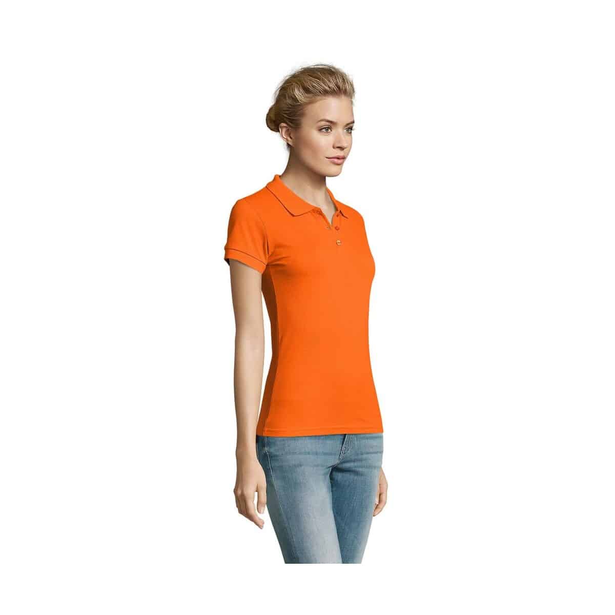 Koszulki polo z logo – perfect damskie polo 180g perfect women s11347-or-side PERFECT Damskie POLO 180g PERFECT WOMEN s11347-or-side