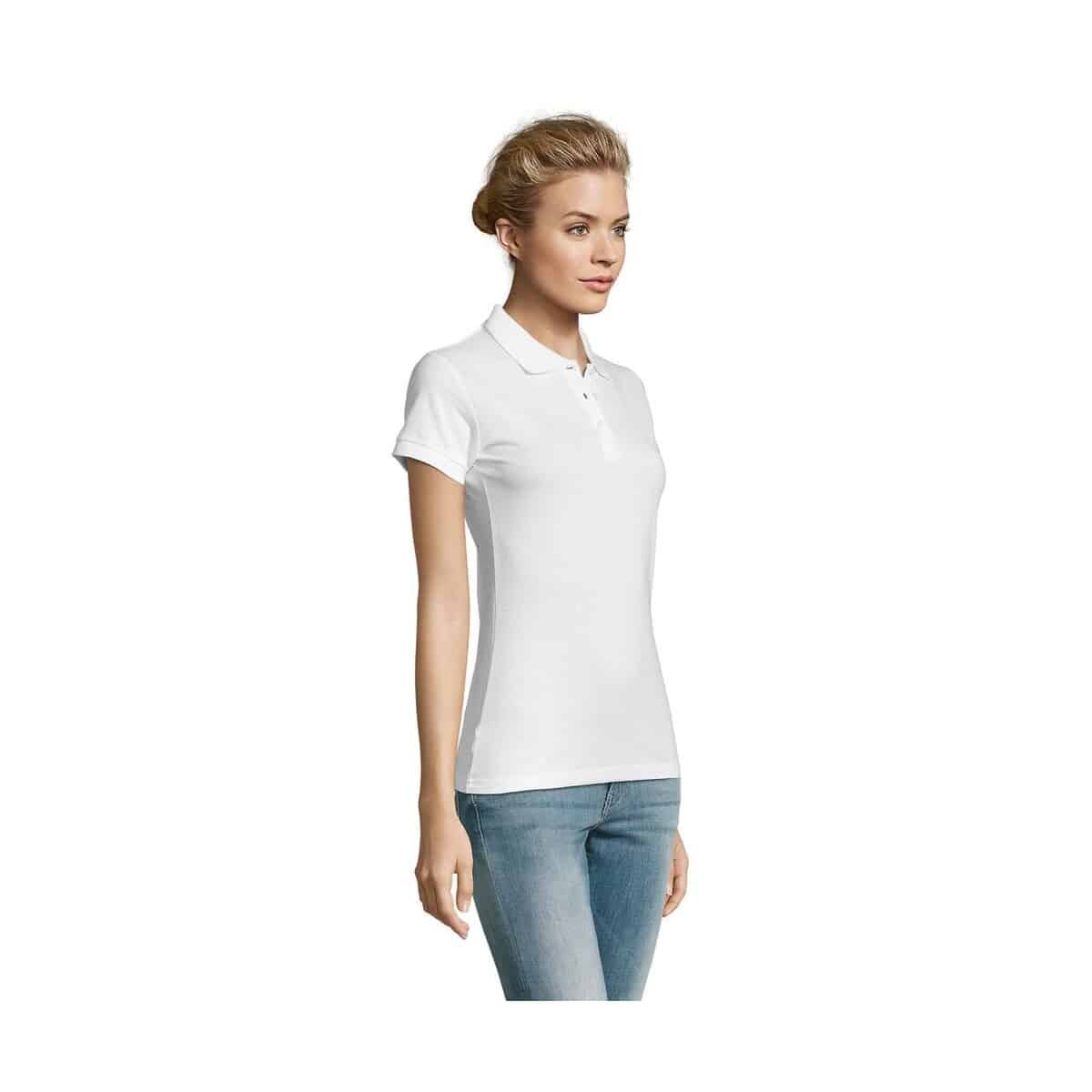 Koszulki polo z logo – perfect damskie polo 180g perfect women s11347-wh-side PERFECT Damskie POLO 180g PERFECT WOMEN s11347-wh-side