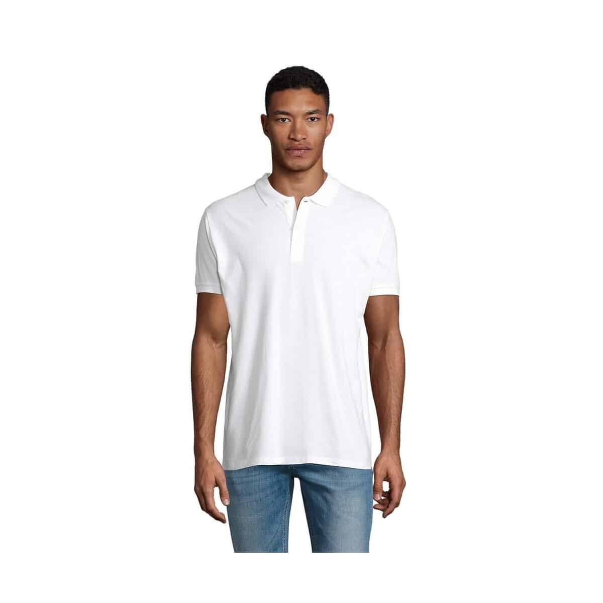 Koszulki polo z logo – planet men polo 170g planet men s03566-wh PLANET MEN polo 170g PLANET MEN s03566-wh