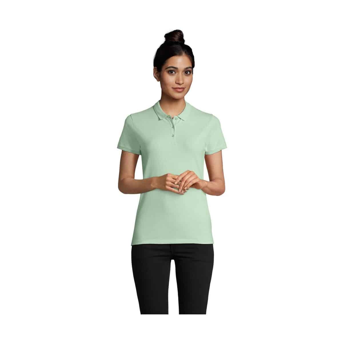 Koszulki polo z logo – planet women polo 170g planet women s03575-gn PLANET WOMEN polo 170g PLANET WOMEN s03575-gn