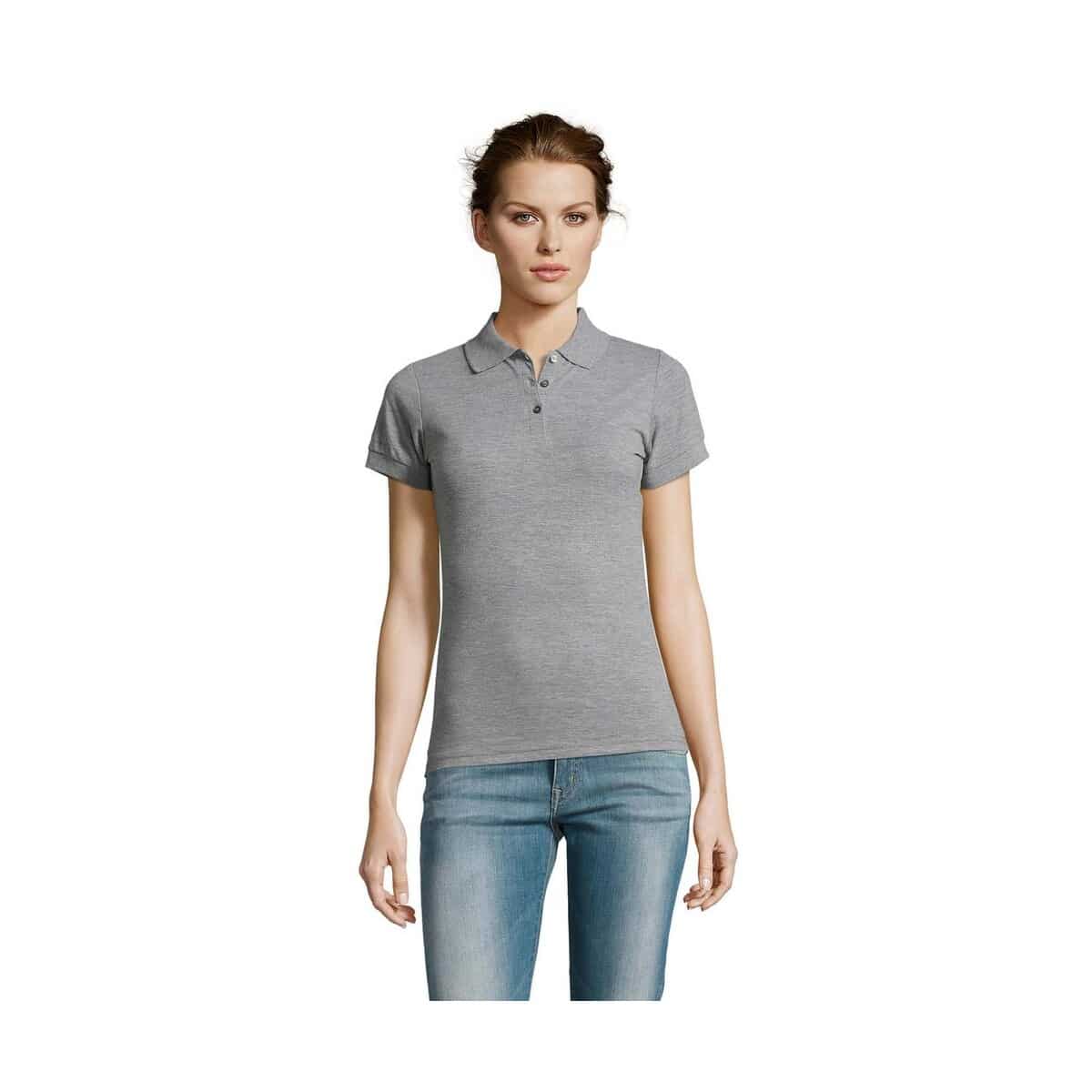 Koszulki polo z logo – prime damskie polo 200g prime women s00573-gy PRIME Damskie POLO 200g PRIME WOMEN s00573-gy