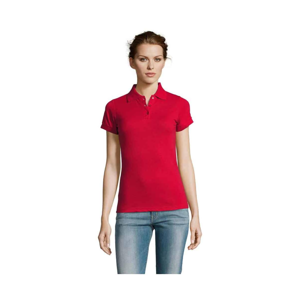 Koszulki polo z logo – prime damskie polo 200g prime women s00573-rd PRIME Damskie POLO 200g PRIME WOMEN s00573-rd