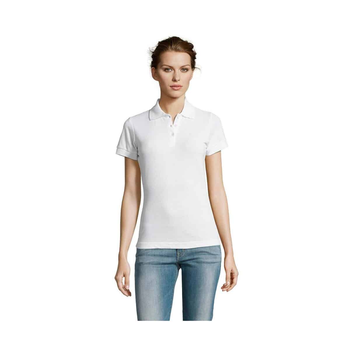 Koszulki polo z logo – prime damskie polo 200g prime women s00573-wh PRIME Damskie POLO 200g PRIME WOMEN s00573-wh
