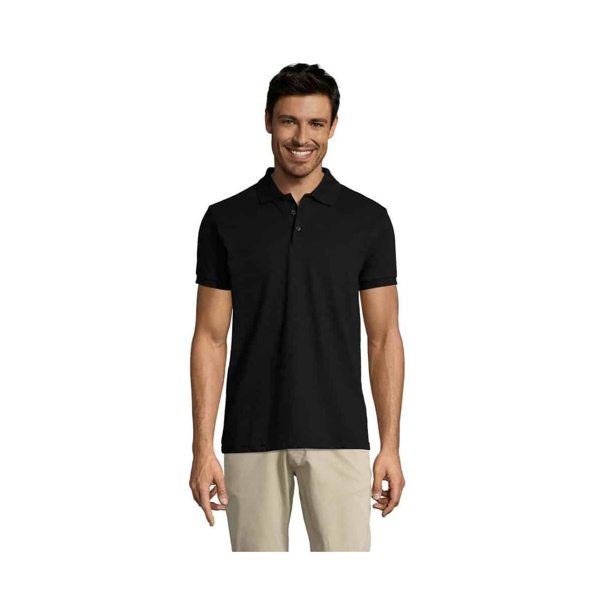 Koszulki polo z logo – prime męskie polo 200g prime men s00571-bk PRIME Męskie polo 200g PRIME MEN s00571-bk