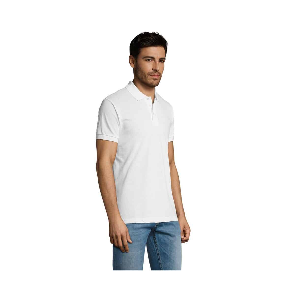 Koszulki polo z logo – prime męskie polo 200g prime men s00571-wh-side PRIME Męskie polo 200g PRIME MEN s00571-wh-side