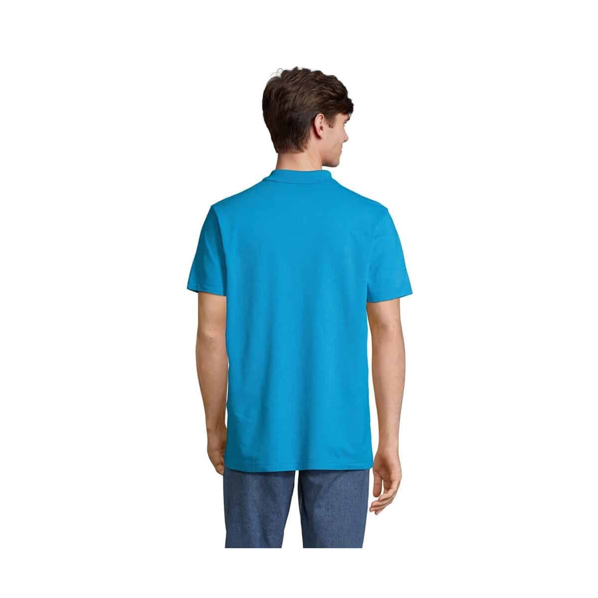 Koszulki polo z logo – pulse unisex polo pulse s04502-aq-back PULSE UNISEX POLO PULSE s04502-aq-back