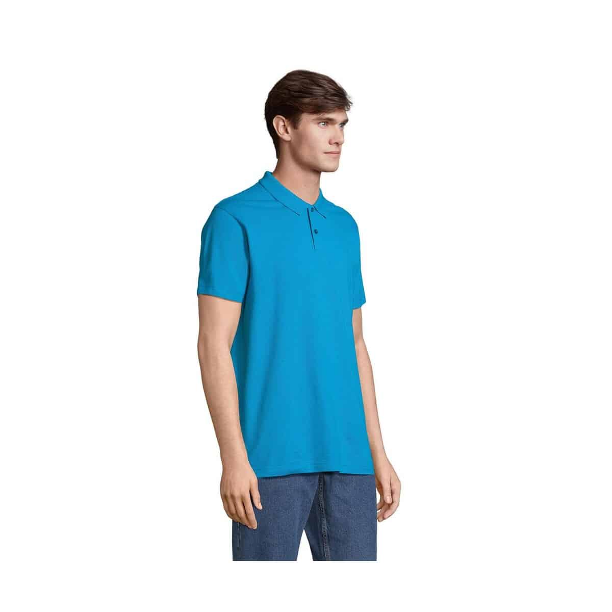Koszulki polo z logo – pulse unisex polo pulse s04502-aq-side PULSE UNISEX POLO PULSE s04502-aq-side