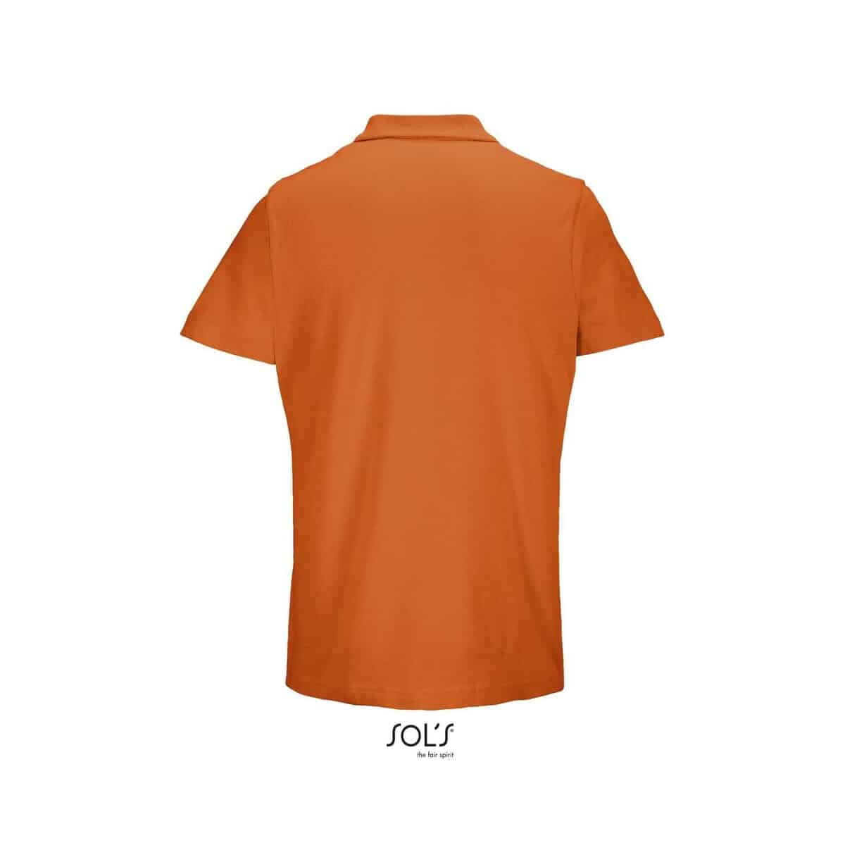 Koszulki polo z logo – pulse unisex polo pulse s04502-or-back PULSE UNISEX POLO PULSE s04502-or-back