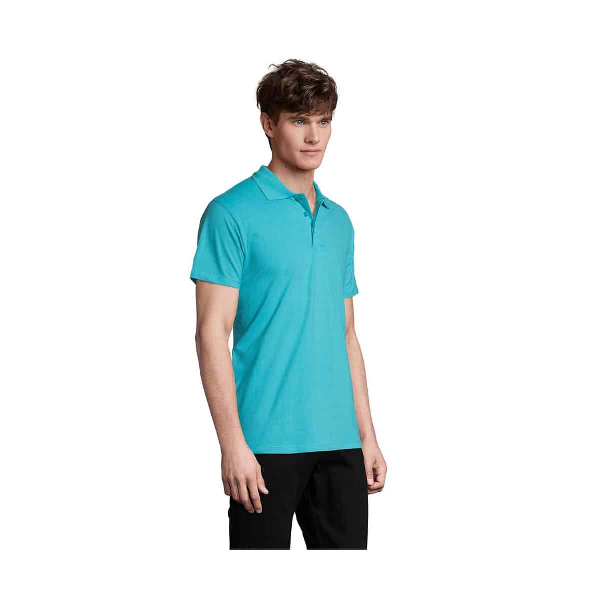 Koszulki polo z logo – spring ii men polo 210g spring ii s11362-al-side SPRING II MEN Polo 210g SPRING II s11362-al-side