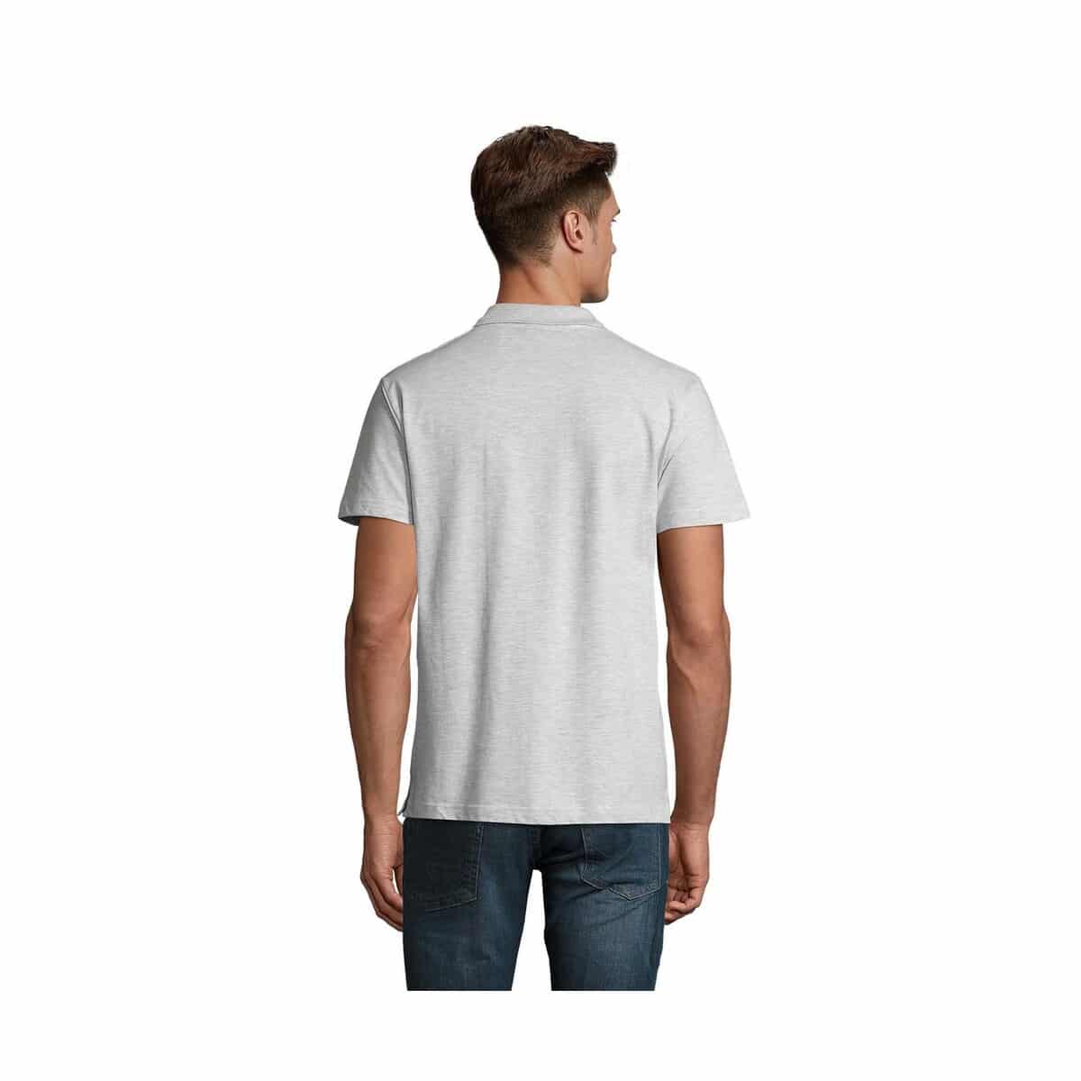 Koszulki polo z logo – spring ii men polo 210g spring ii s11362-as-back SPRING II MEN Polo 210g SPRING II s11362-as-back