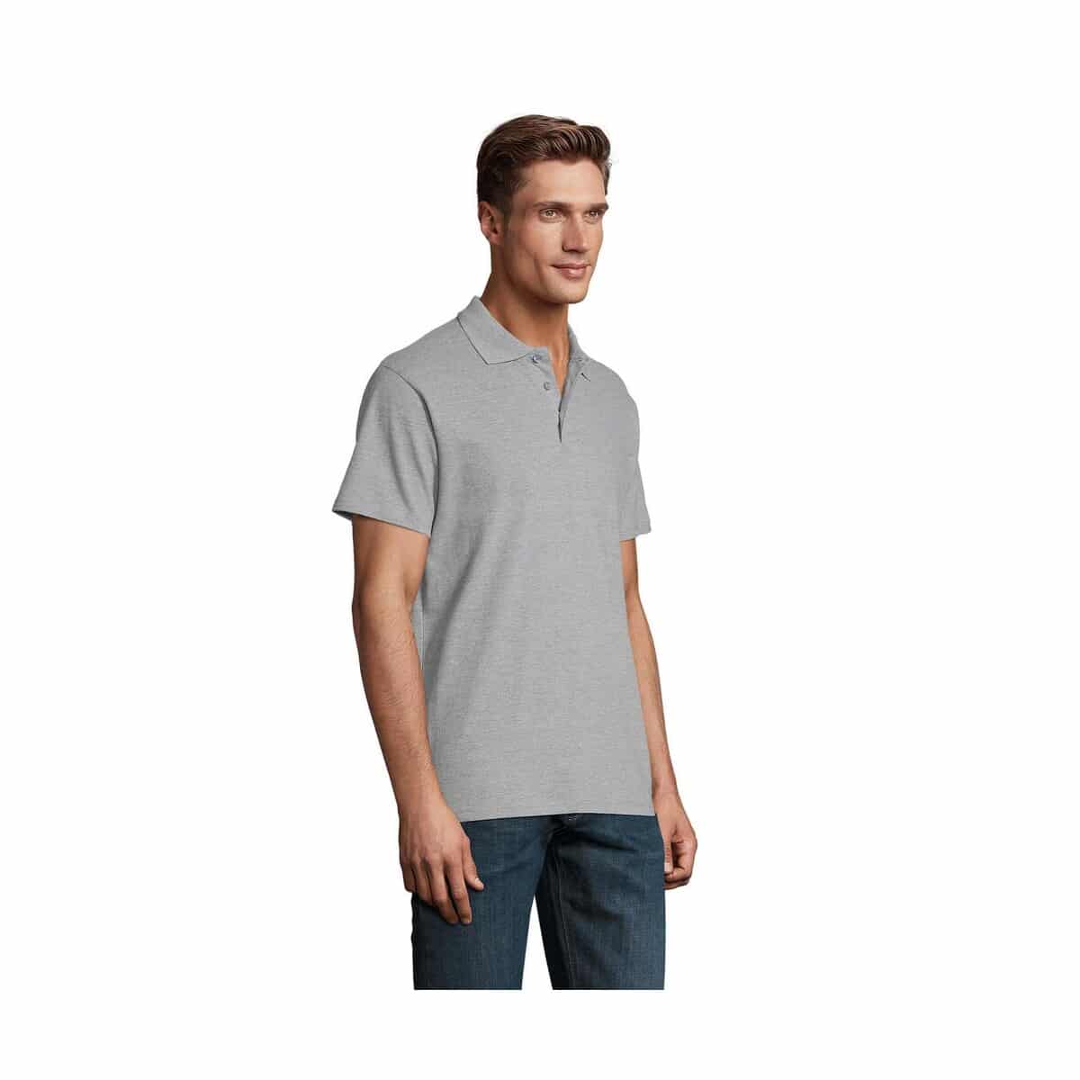 Koszulki polo z logo – spring ii men polo 210g spring ii s11362-gy-side SPRING II MEN Polo 210g SPRING II s11362-gy-side