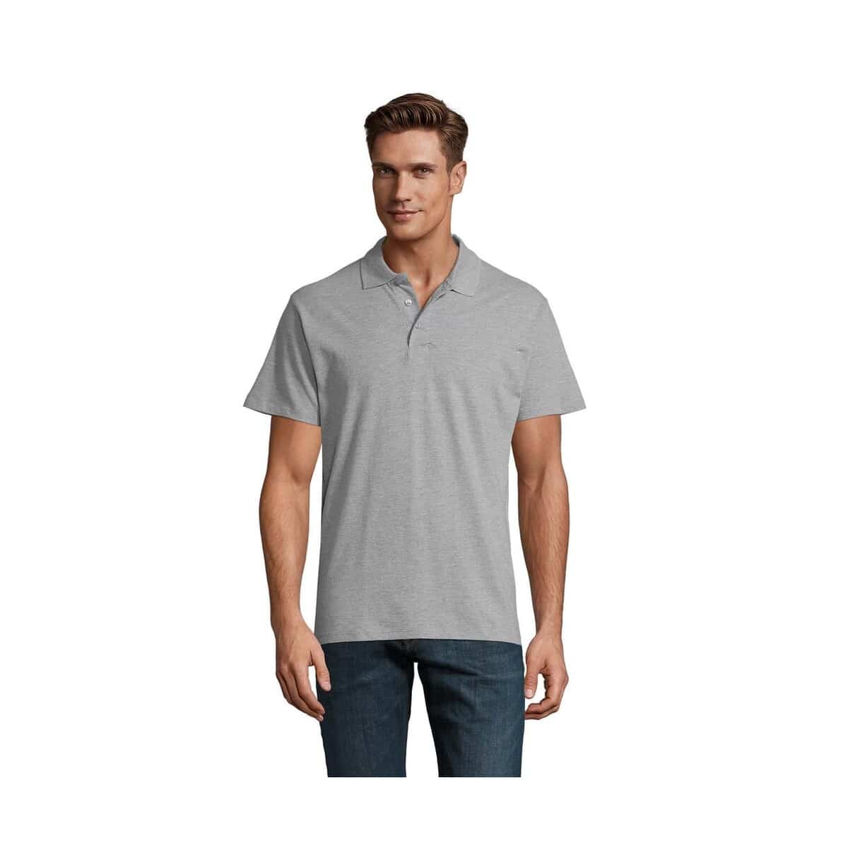 Koszulki polo z logo – spring ii men polo 210g spring ii s11362-gy SPRING II MEN Polo 210g SPRING II s11362-gy
