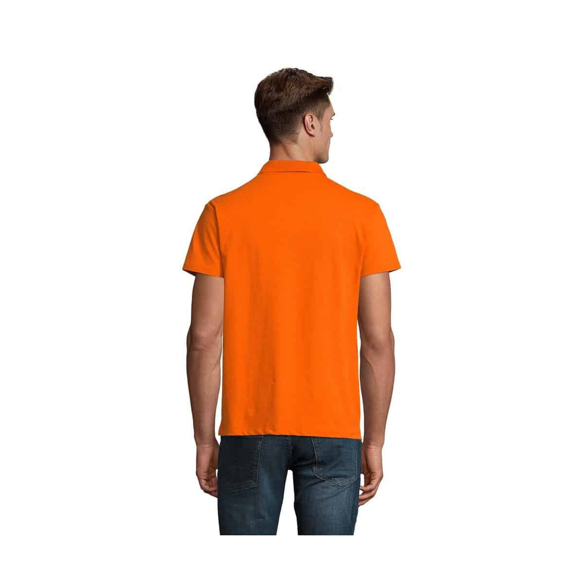 Koszulki polo z logo – spring ii men polo 210g spring ii s11362-or-back SPRING II MEN Polo 210g SPRING II s11362-or-back