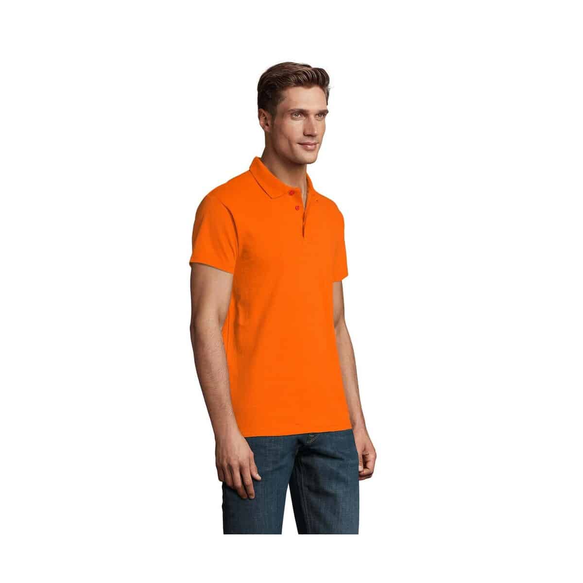 Koszulki polo z logo – spring ii men polo 210g spring ii s11362-or-side SPRING II MEN Polo 210g SPRING II s11362-or-side