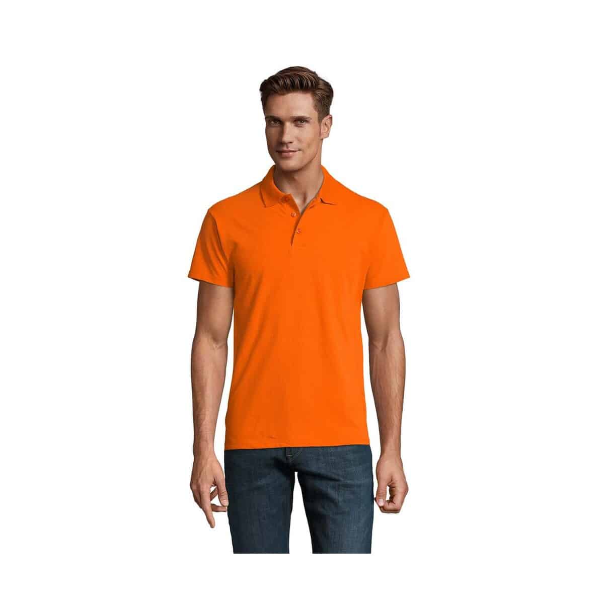 Koszulki polo z logo – spring ii men polo 210g spring ii s11362-or SPRING II MEN Polo 210g SPRING II s11362-or