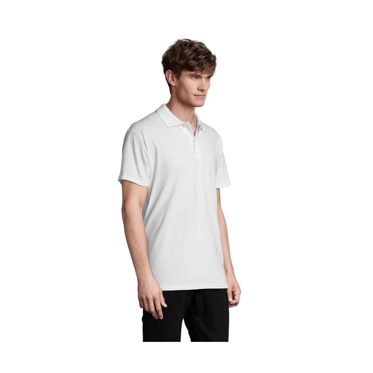Koszulki polo z logo – spring ii men polo 210g spring ii s11362-wh-side SPRING II MEN Polo 210g SPRING II s11362-wh-side