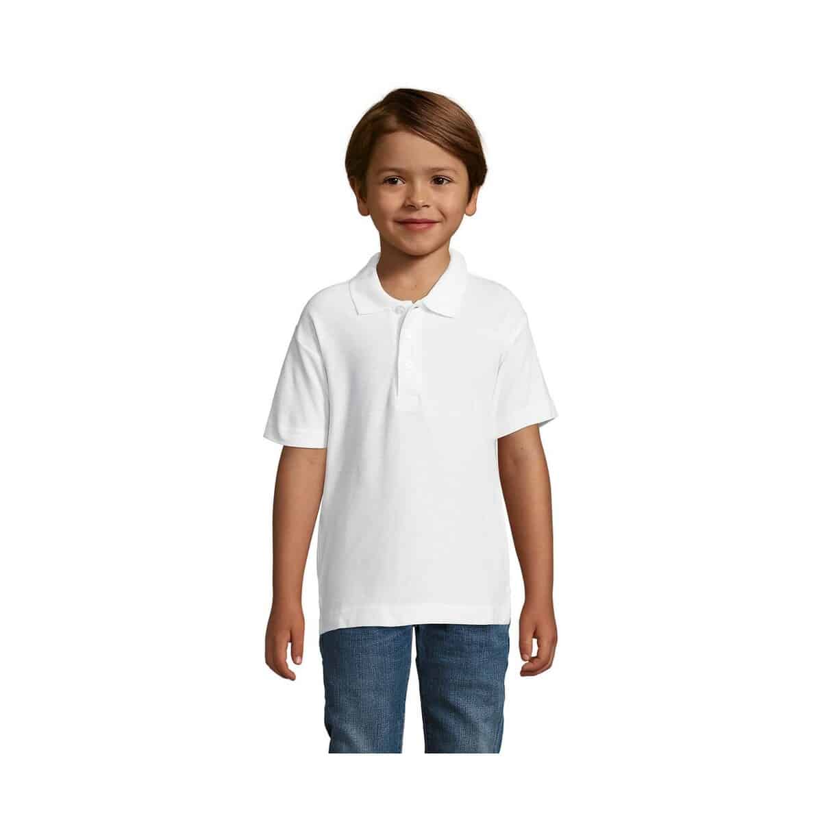 Koszulki polo z logo – summer ii kids polo 170g summer ii kids s11344-wh SUMMER II KIDS Polo 170g SUMMER II KIDS s11344-wh