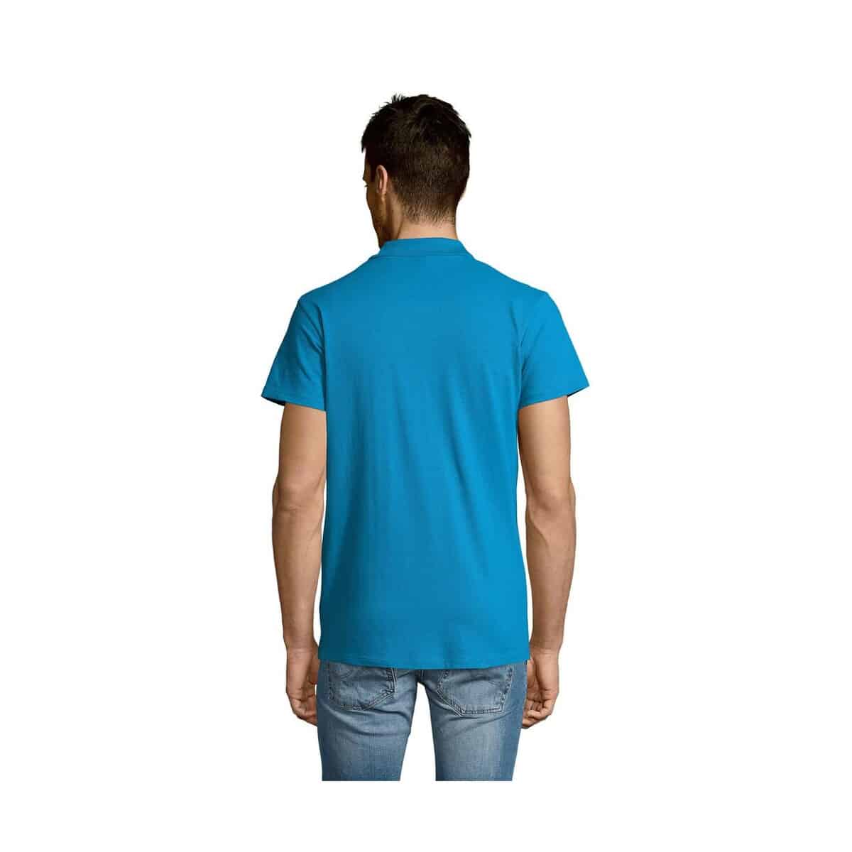 Koszulki polo z logo – summer ii men polo 170g summer ii s11342-aq-back SUMMER II MEN polo 170g SUMMER II s11342-aq-back