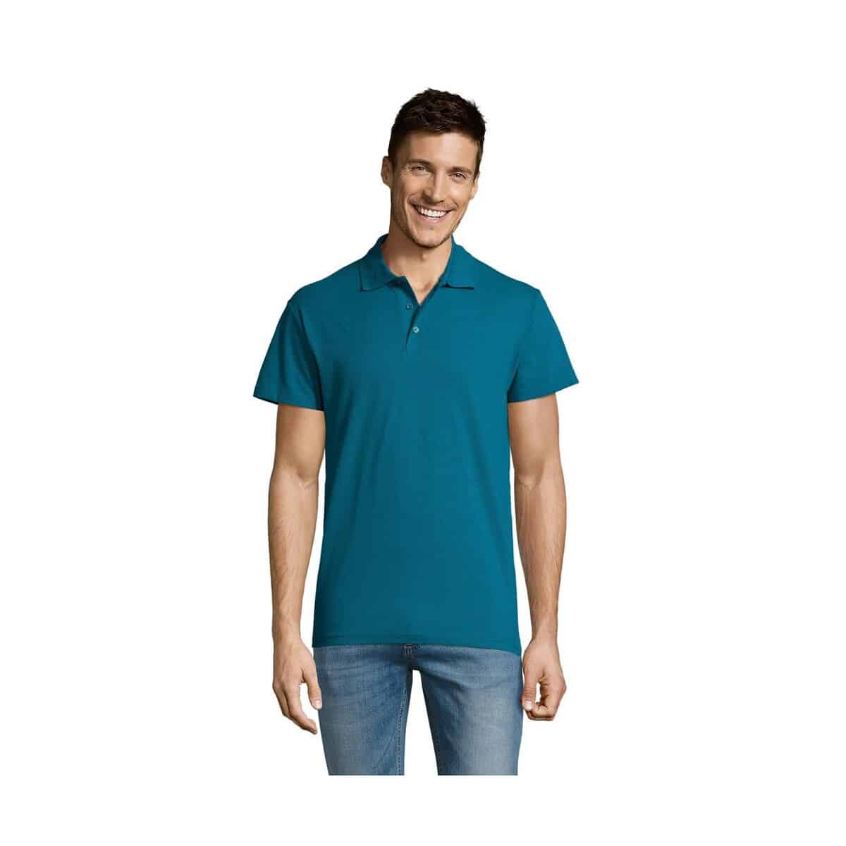 Koszulki polo z logo – summer ii men polo 170g summer ii s11342-du SUMMER II MEN polo 170g SUMMER II s11342-du