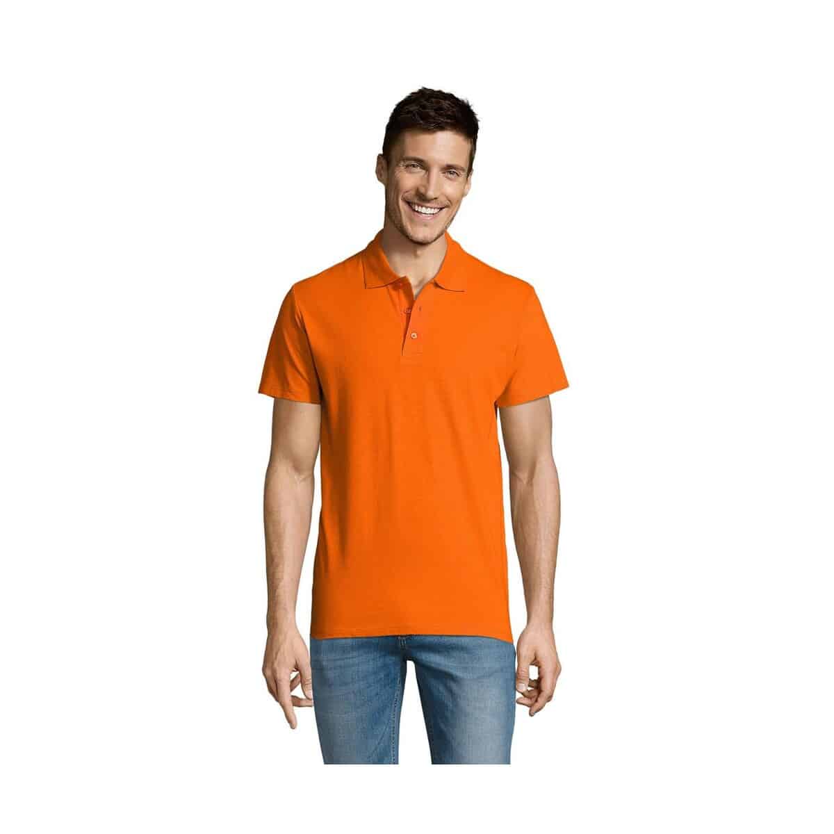Koszulki polo z logo – summer ii men polo 170g summer ii s11342-or SUMMER II MEN polo 170g SUMMER II s11342-or