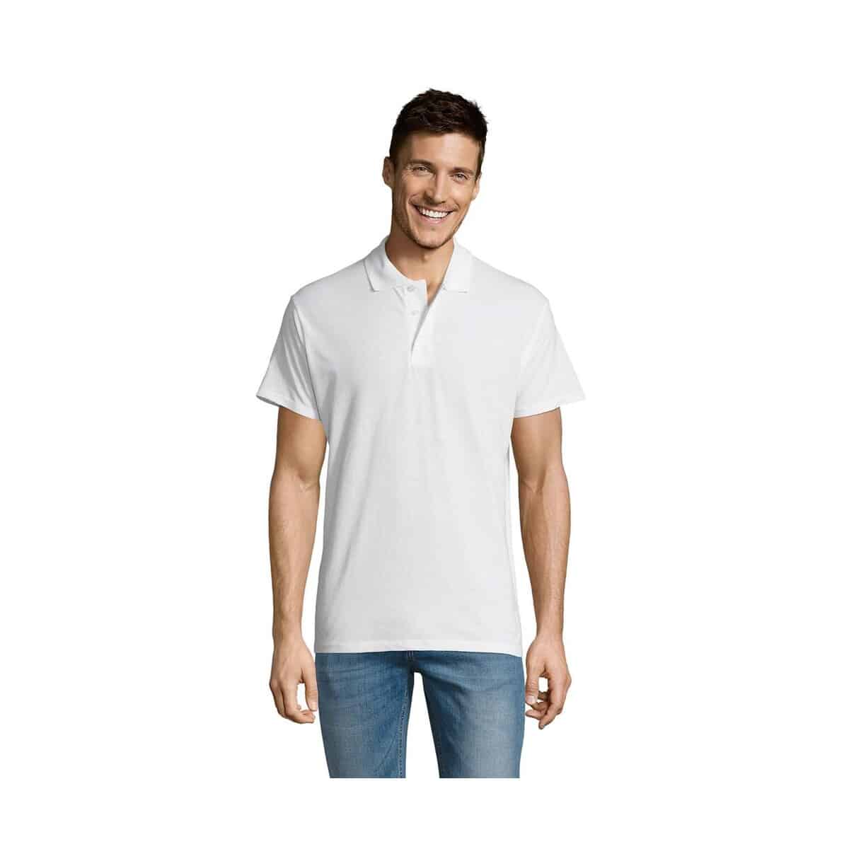 Koszulki polo z logo – summer ii men polo 170g summer ii s11342-wh SUMMER II MEN polo 170g SUMMER II s11342-wh