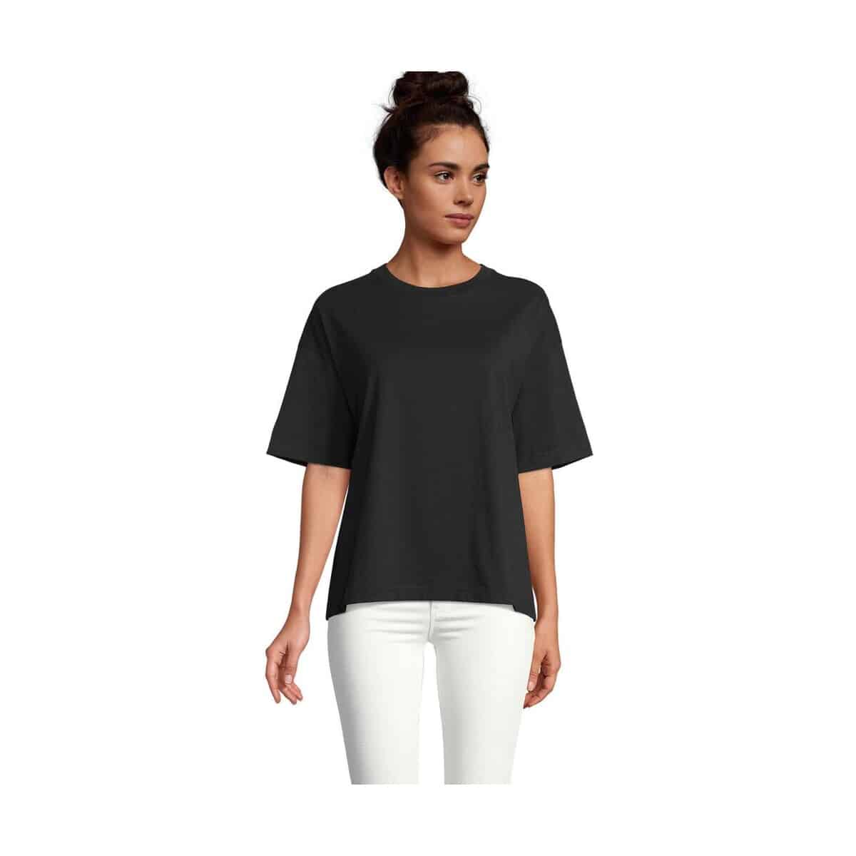 Koszulki z logo – boxy women t-shirt oversize boxy women s03807-db BOXY WOMEN T-SHIRT OVERSIZE BOXY WOMEN s03807-db