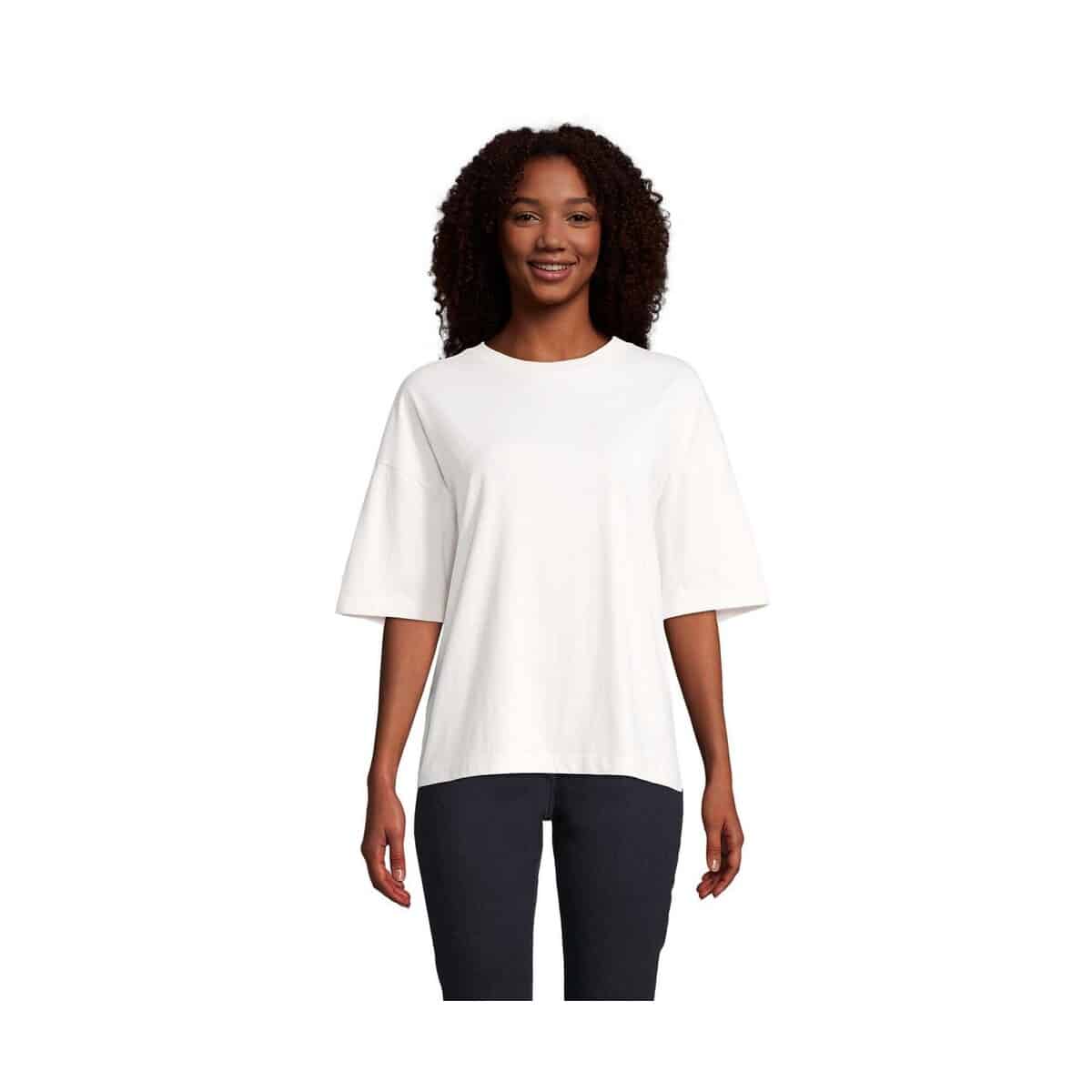 Koszulki z logo – boxy women t-shirt oversize boxy women s03807-ww BOXY WOMEN T-SHIRT OVERSIZE BOXY WOMEN s03807-ww
