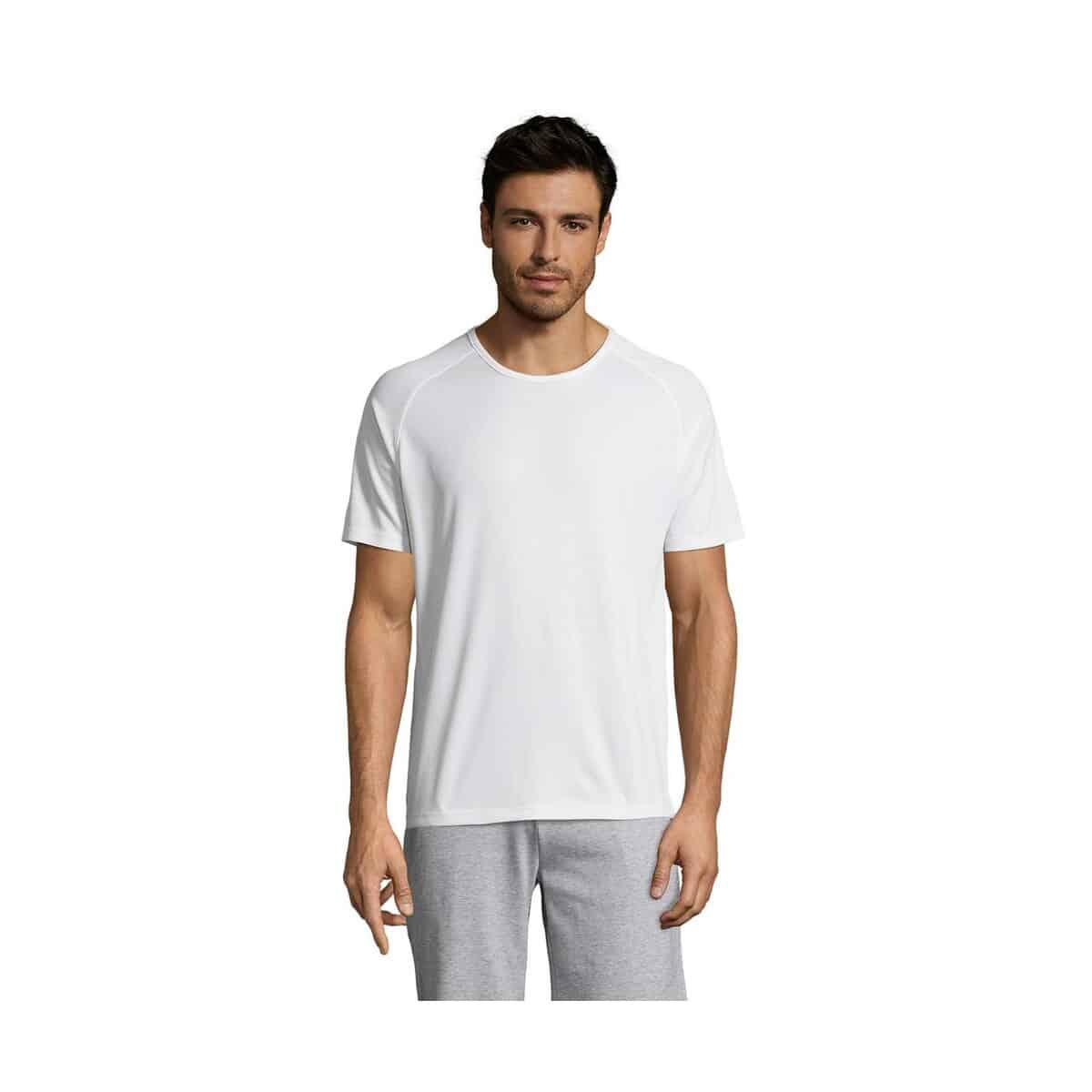 Koszulki z logo – koszulka męska sporty sporty s11939-wh Koszulka męska SPORTY SPORTY s11939-wh