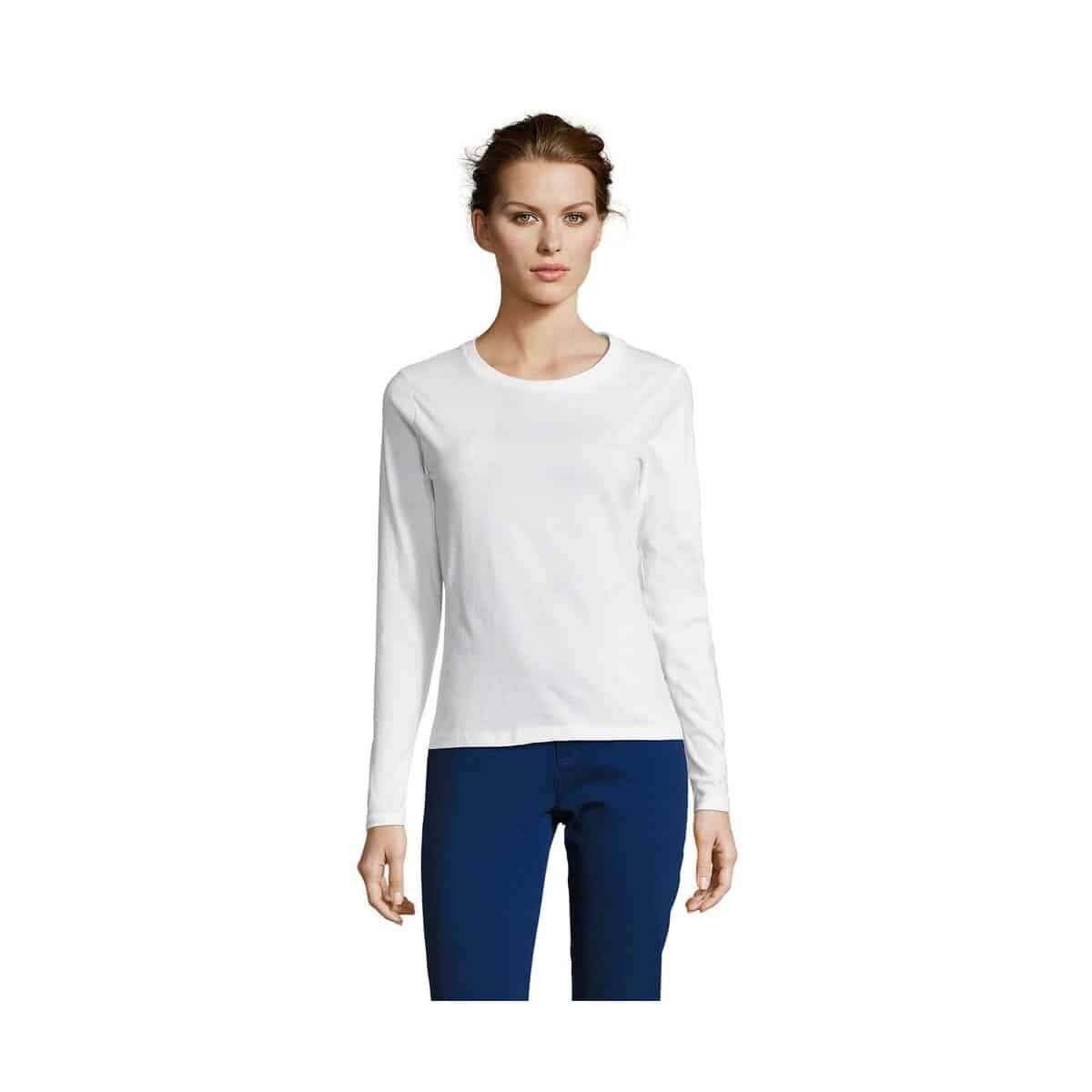 Koszulki z logo – majestic damski t-shirt 150g majestic s11425-wh MAJESTIC Damski T-SHIRT 150g MAJESTIC s11425-wh