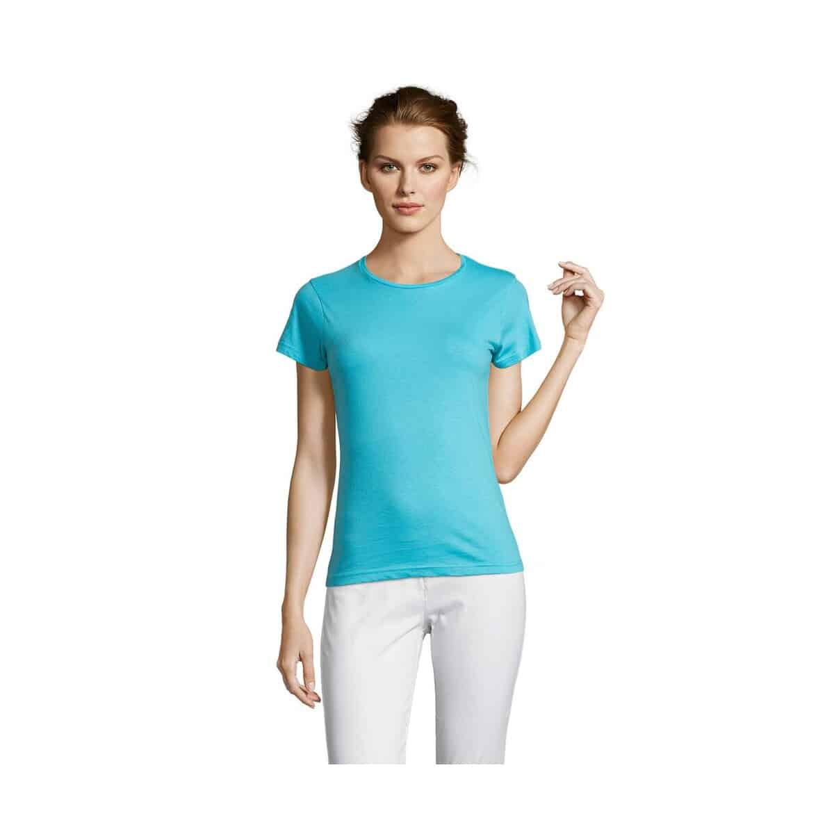Koszulki z logo – miss damski t-shirt 150g miss s11386-al MISS Damski T-SHIRT 150g MISS s11386-al