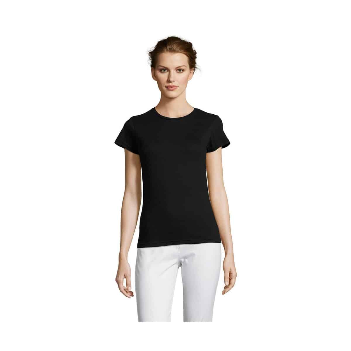 Koszulki z logo – miss damski t-shirt 150g miss s11386-db MISS Damski T-SHIRT 150g MISS s11386-db